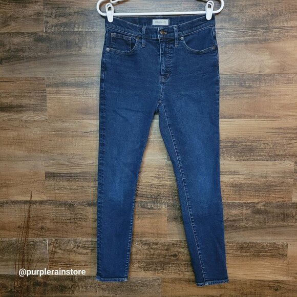 Madewell Jeans 28 Skinny 9" Mid Rise Woodland Wash MA938 Tummy Control Stretch - Picture 1 of 13